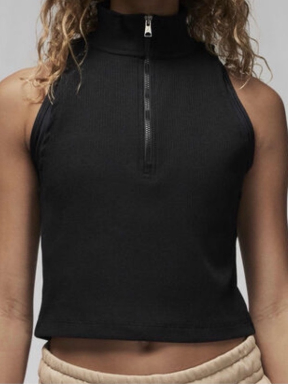 NWOT Nike Jordan Half Zip Crop Top